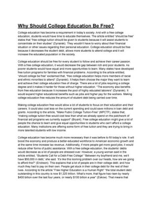 should college be free essay and what if students use the money to start their own businesses?